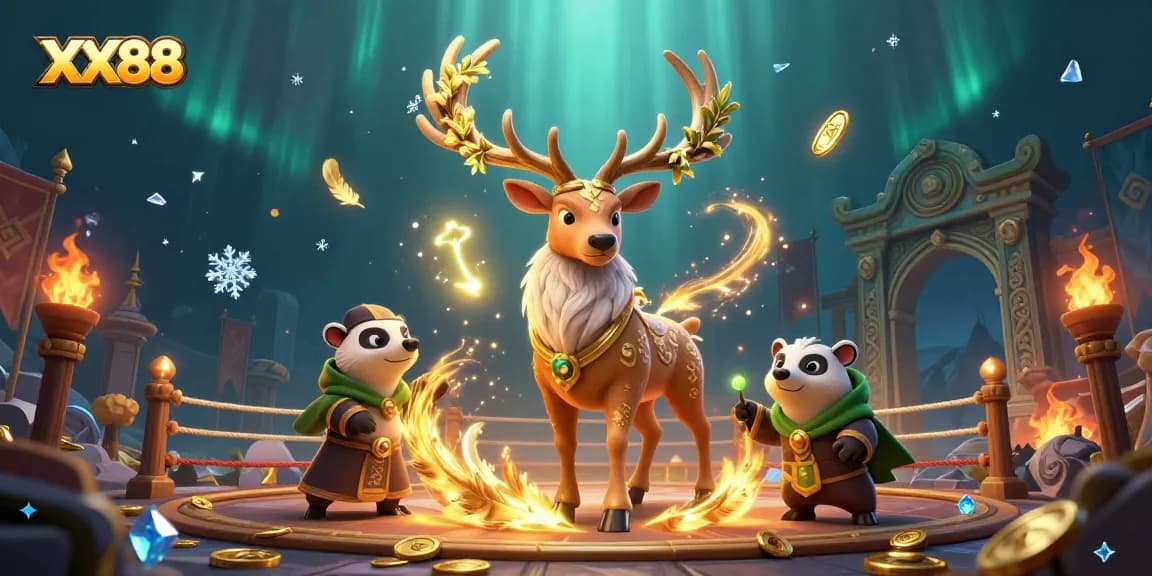 Join the excitement of XX88 online gambling with vibrant characters and immersive game elements.