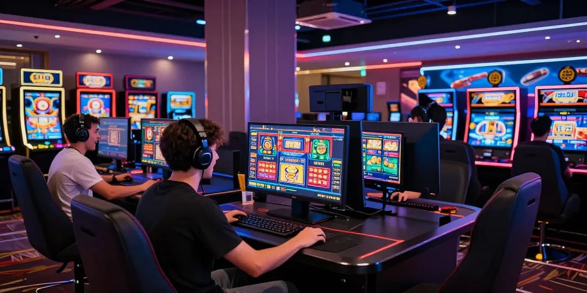 Gamer enjoying cm 88 online casino experience in vibrant digital environment.