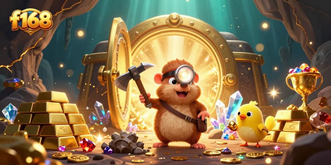 Experience the thrill of f168 gaming with treasure hunter mole and dazzling gems.