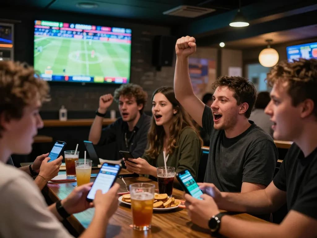 Experience the excitement of betting as you access Link nhà cái Xo88 in a lively sports bar atmosphere