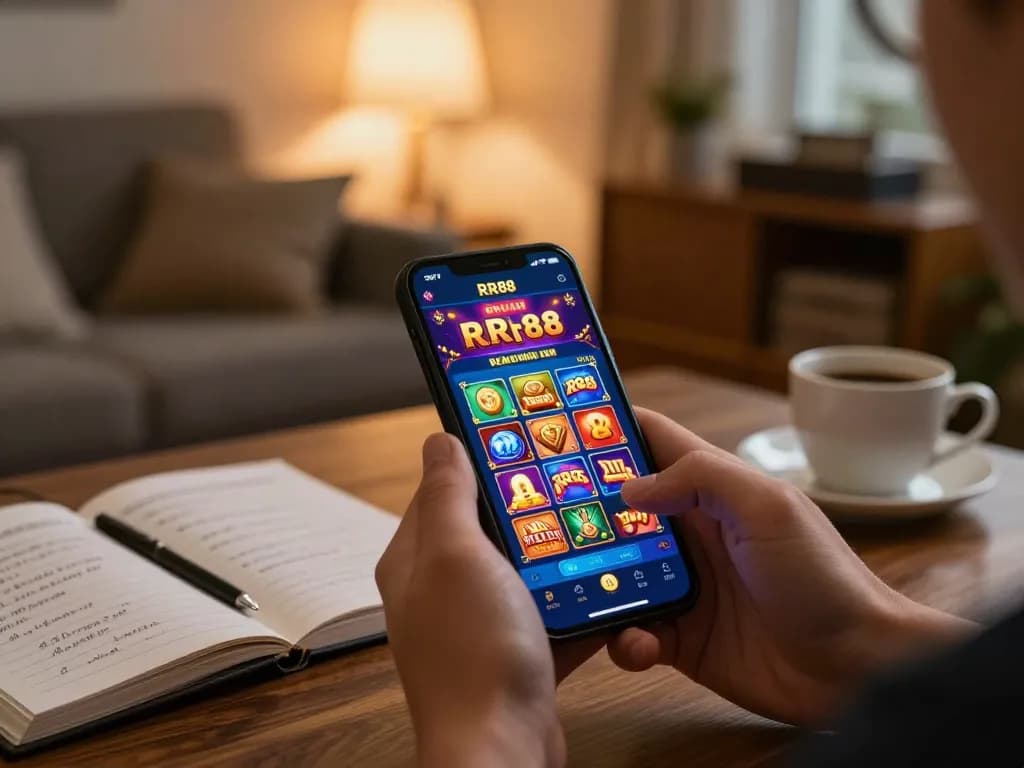 Engaging with the RR88 mobile casino app for strategic online gaming.