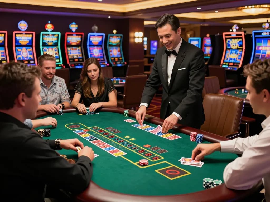 Engaging players at RED88 blackjack table showcase intense gameplay and strategy.