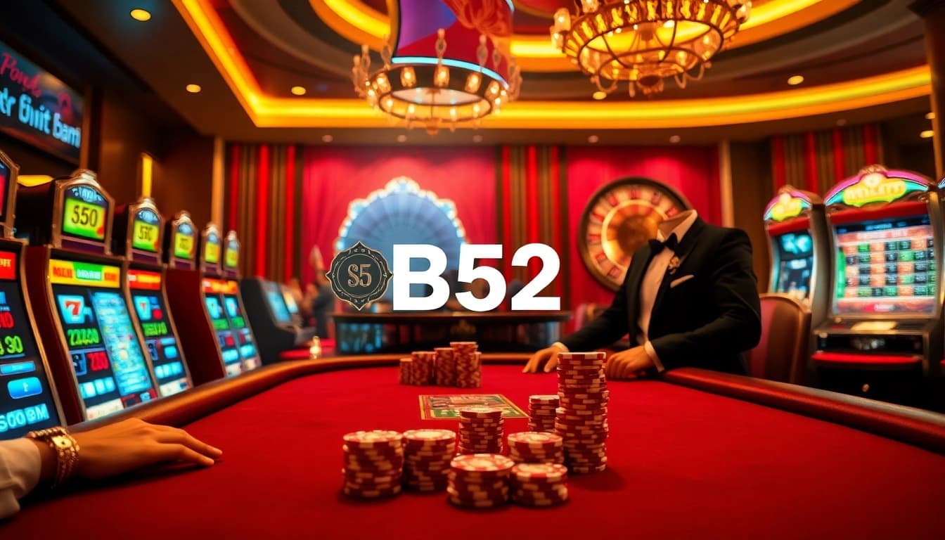 Experience thrilling high-stakes gaming at B52 Casino with lively poker and dynamic slot machines.
