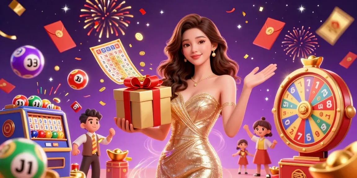 Experience the excitement of NK88 at a Lunar New Year-themed casino with vibrant elements and festive celebration.