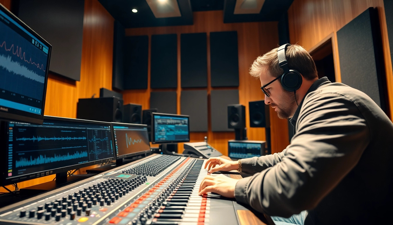 Optimizing tracks with online mastering in a professional studio environment.