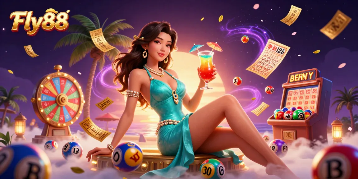 Experience the excitement at Fly88, a vibrant online casino scene with engaging elements and dynamic visuals.