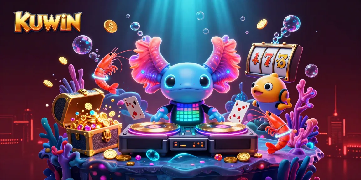 Experience thrilling casino fun with KUWIN through dynamic underwater scenes featuring engaging casino elements.