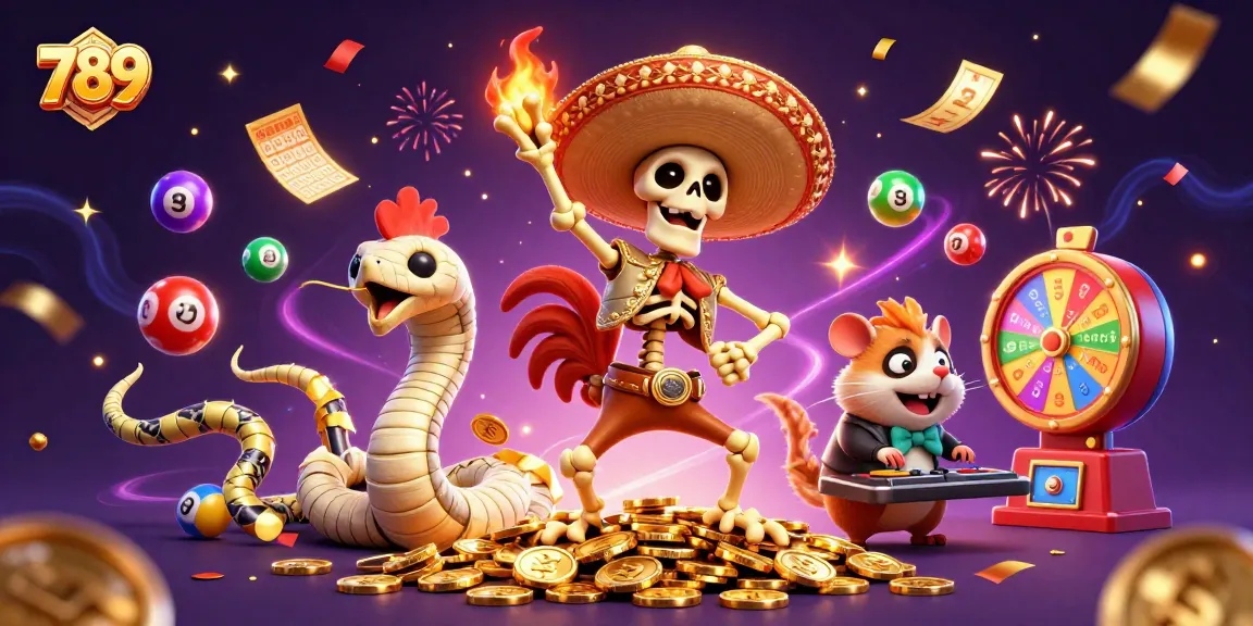 Experience the excitement of 789 with vibrant casino characters and animated gambling elements.