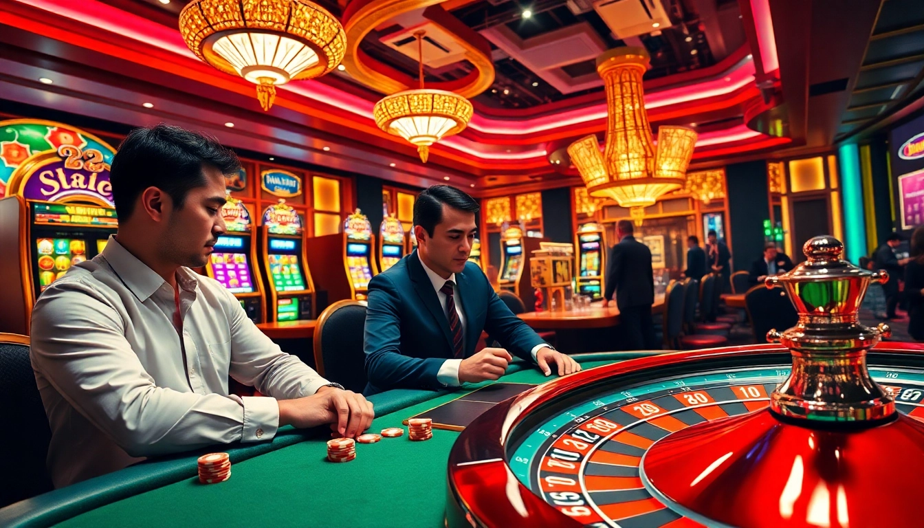 Experience the excitement of game 23win at a luxurious casino table.