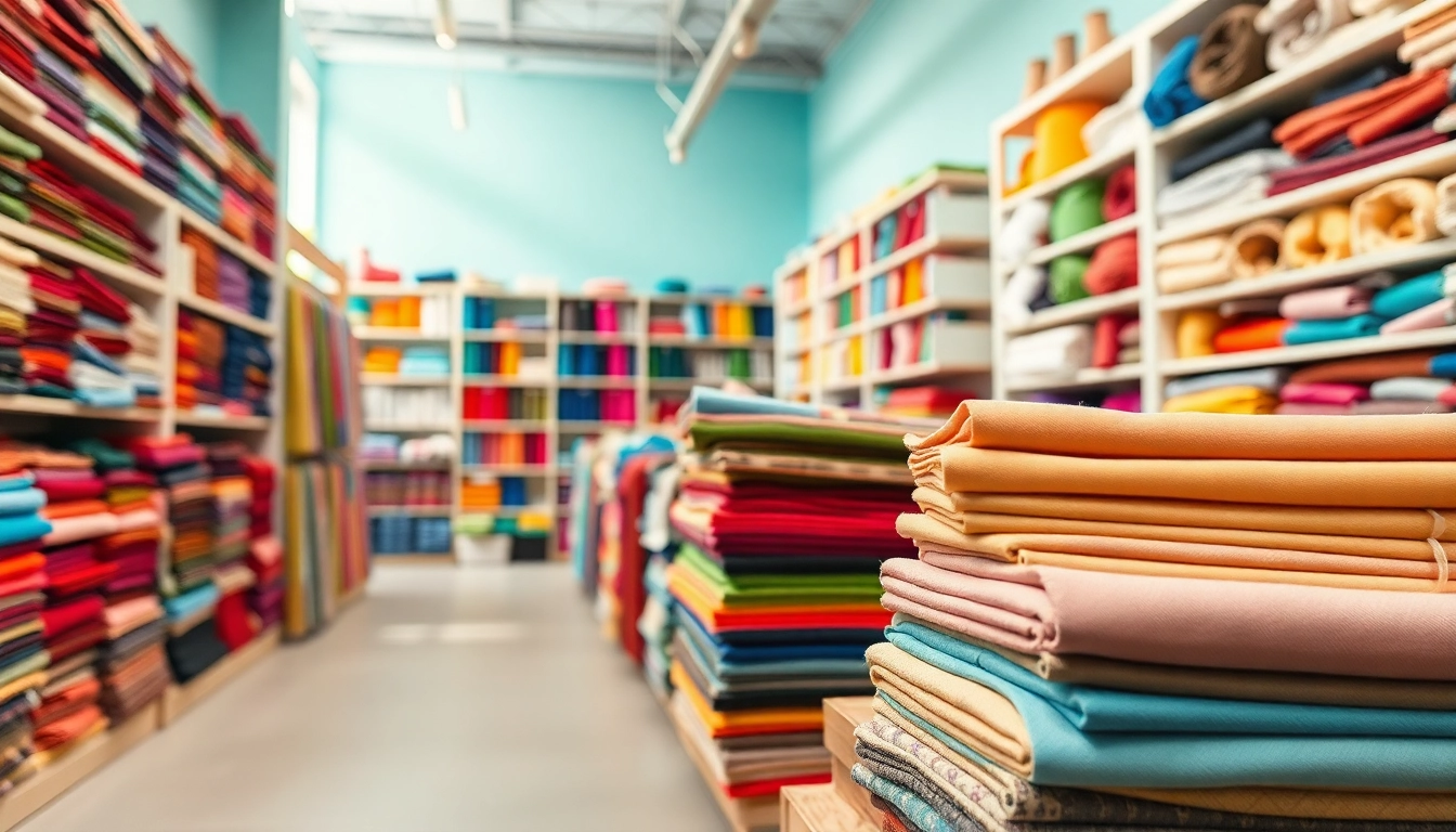 Verken stoffen winkel online met een kleurrijke collectie stoffen en textielgereedschap.