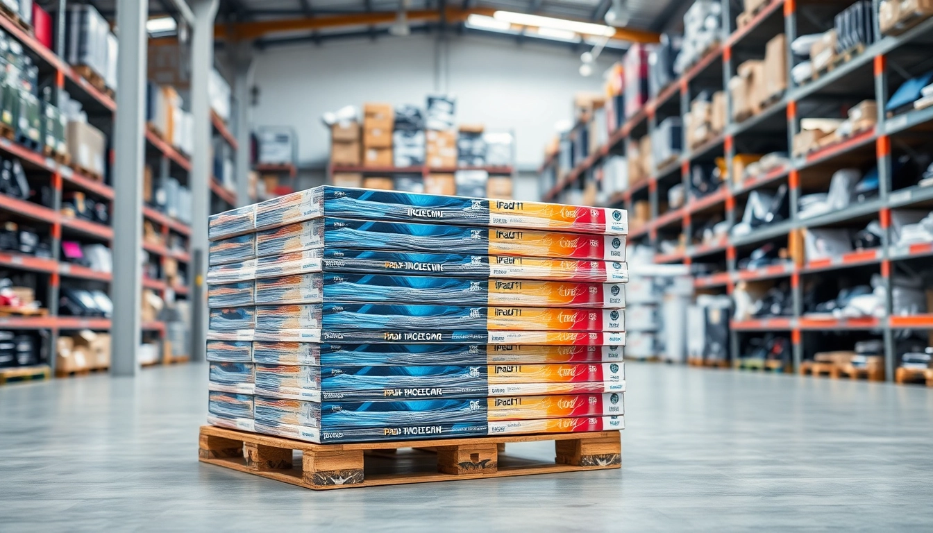 Shop vibrant iPad Pallets for Sale in a bright, organized warehouse setting.