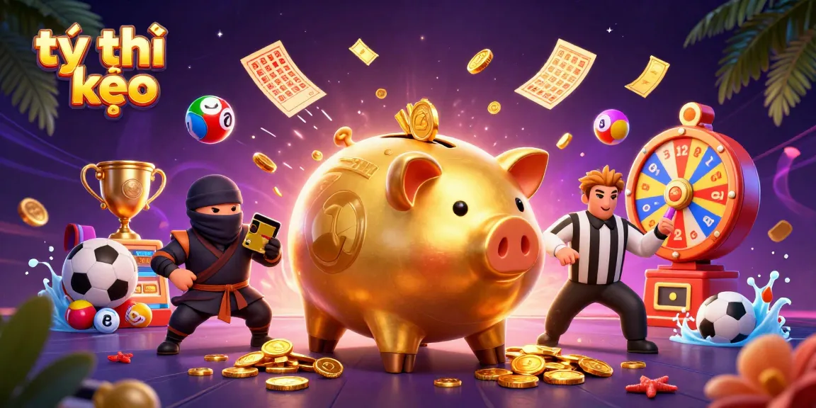Betting strategies visualized with tỷ lệ kèo concept, showcasing a dynamic sports scene with characters.
