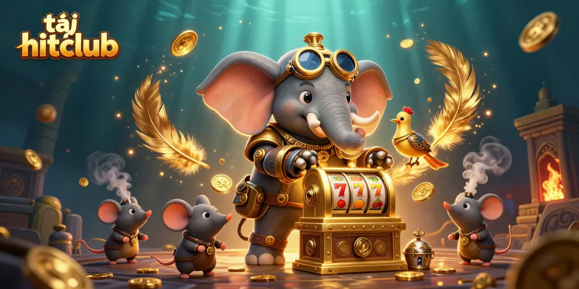 Play exciting games and tải hitclub smoothly with our attention-grabbing casino scene illustration.