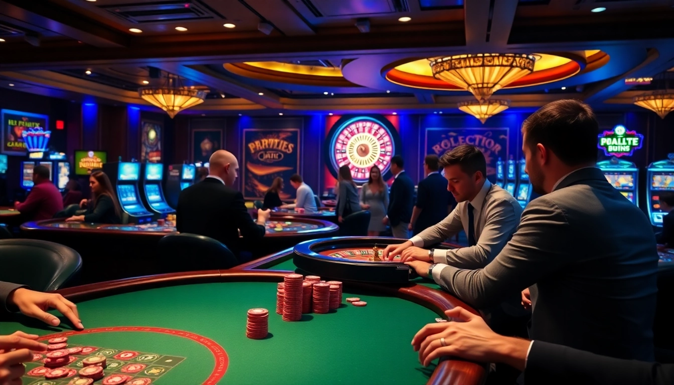 Poker players strategizing at a high-stakes table, capturing the excitement of https://rr8888.in.net/ with vibrant casino elements.