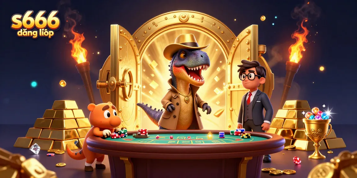 S666 đăng nhập offers a thrilling experience with a velociraptor card counter at the blackjack table.