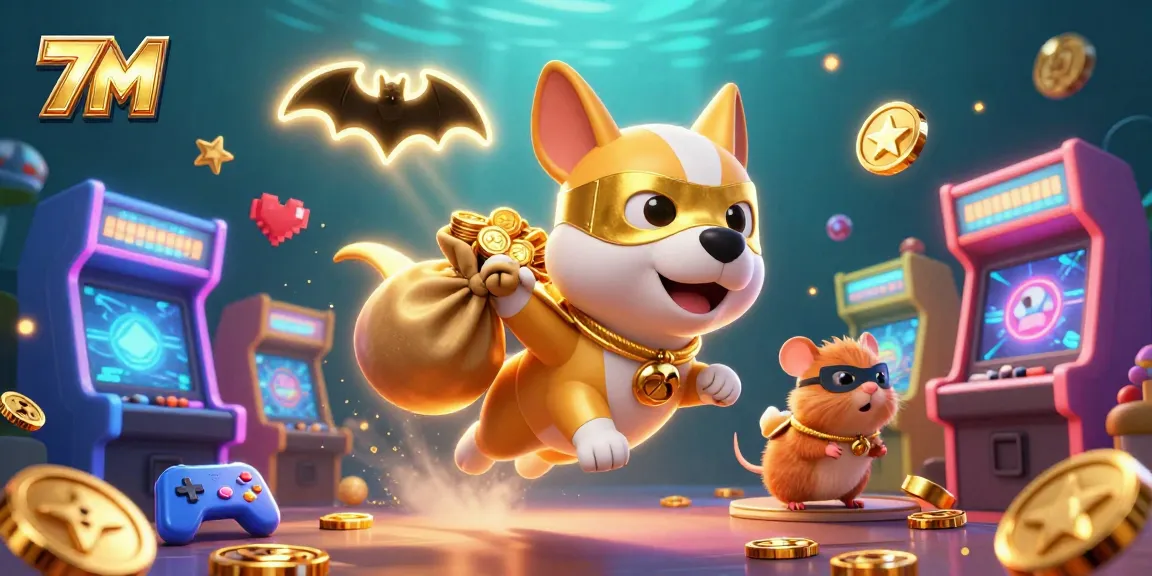Bet on 7M with thrilling action as cartoon characters showcase casino excitement.